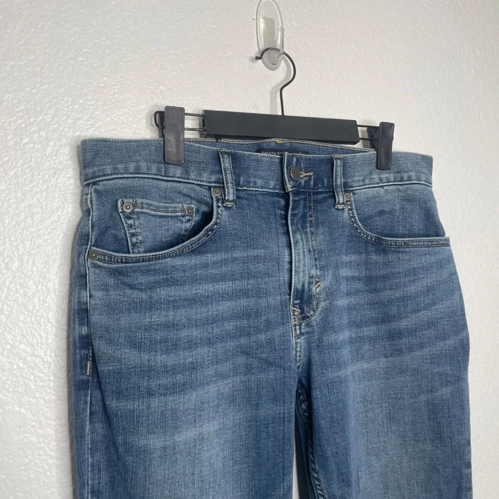 Banana Republic Slim Fit Jeans Mens 31x30 Medium Wash Blue Stretch Denim Pants